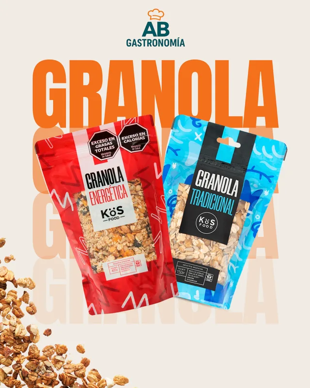 Pieza de granola para AB Gastronomía