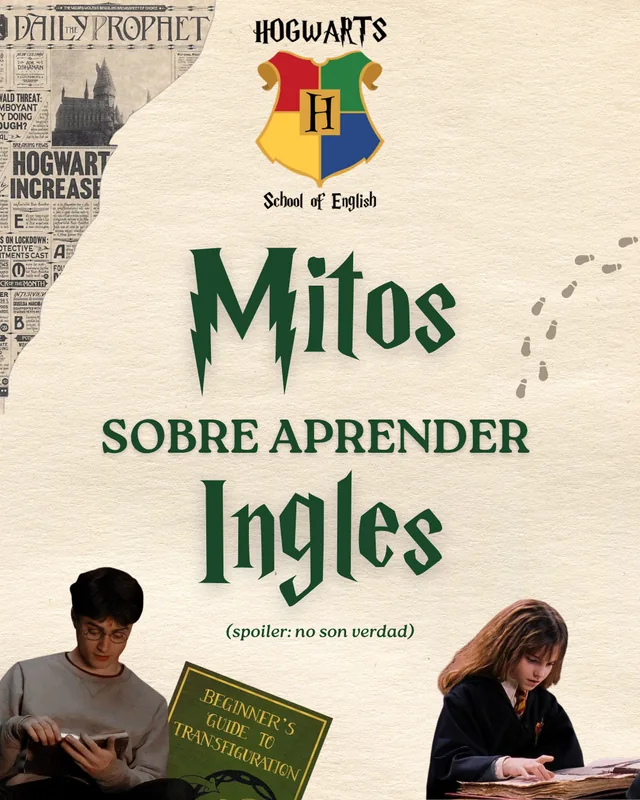Diseño sobre mitos del aprendizaje de inglés