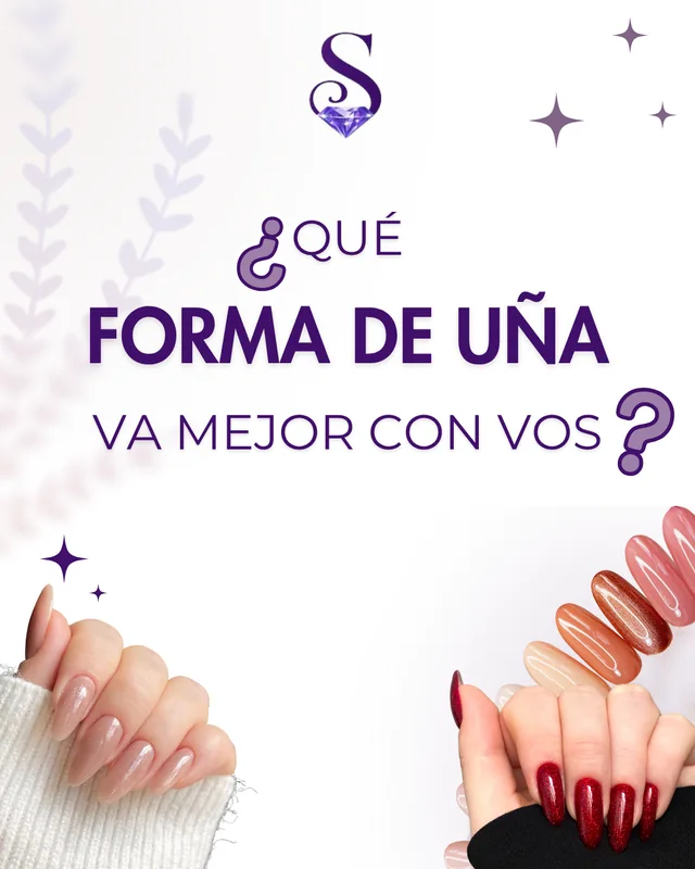 Diseño sobre formas de uñas para Safira